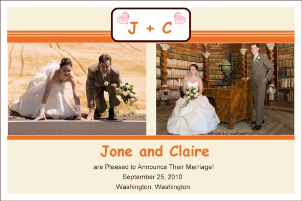 Love & Romantic templates photo templates Wedding Announcement